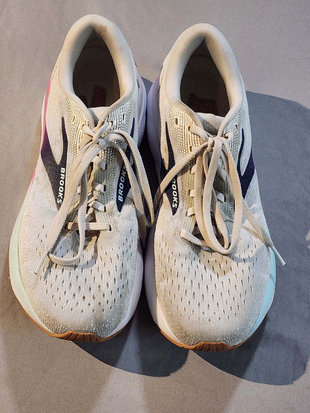 Brooks Ghost 15 Womens Running Shoes Oyster Pink Navy 1204071B175 Size 11
